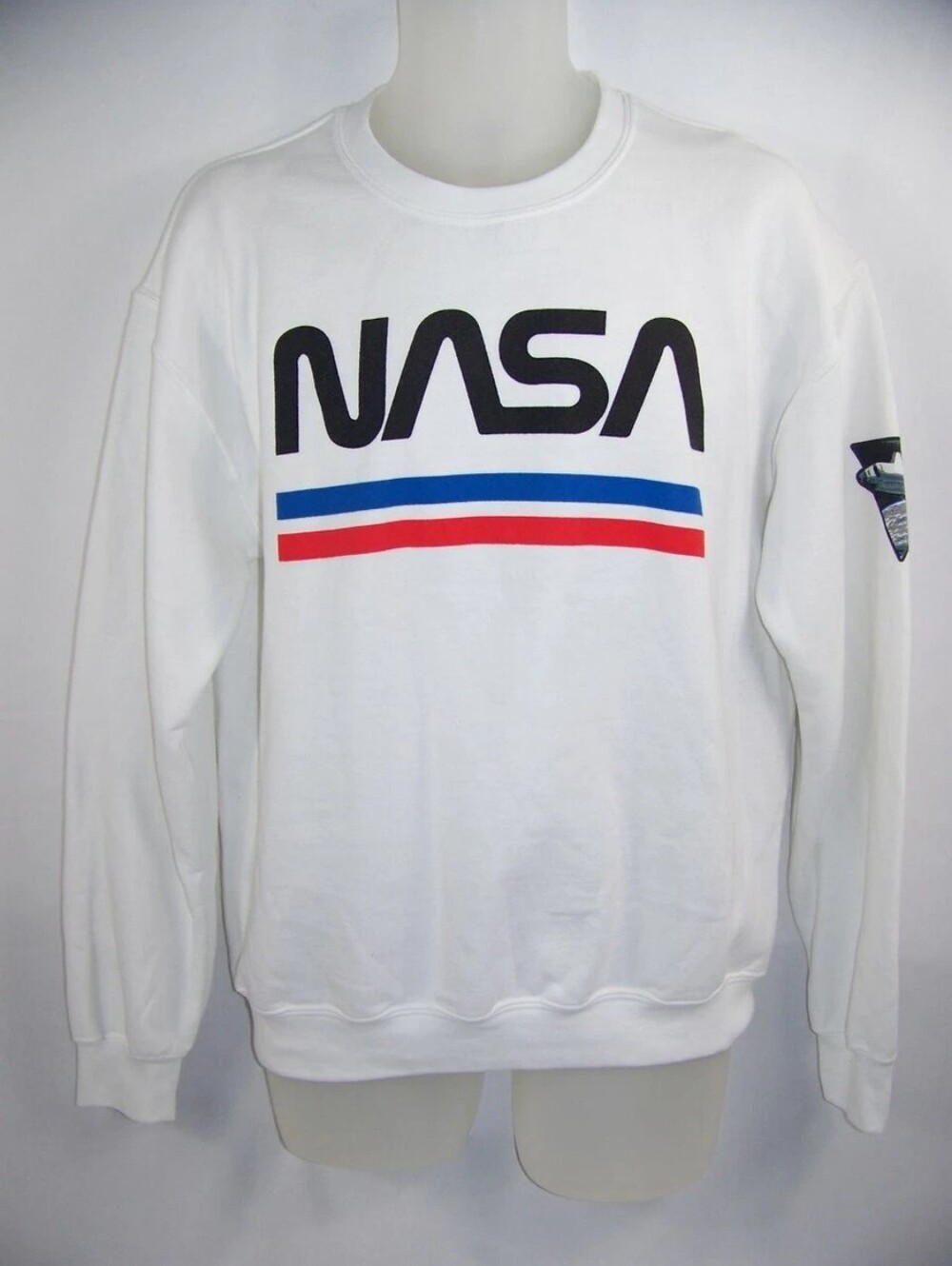 NASA Vintage Sweatshirt Space Shuttle White Shirt Mens Medium